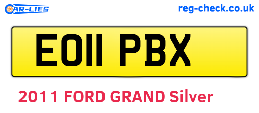 EO11PBX are the vehicle registration plates.