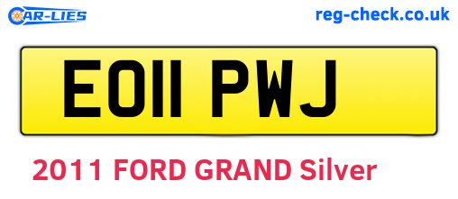 EO11PWJ are the vehicle registration plates.