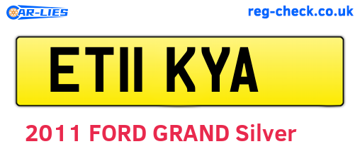 ET11KYA are the vehicle registration plates.