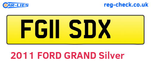 FG11SDX are the vehicle registration plates.