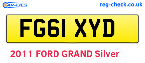FG61XYD are the vehicle registration plates.