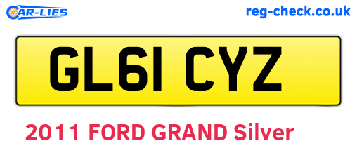GL61CYZ are the vehicle registration plates.