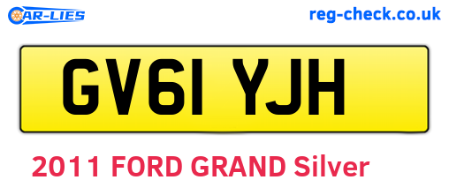 GV61YJH are the vehicle registration plates.