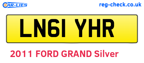 LN61YHR are the vehicle registration plates.