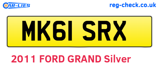 MK61SRX are the vehicle registration plates.