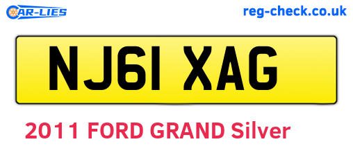 NJ61XAG are the vehicle registration plates.