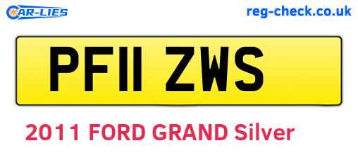 PF11ZWS are the vehicle registration plates.