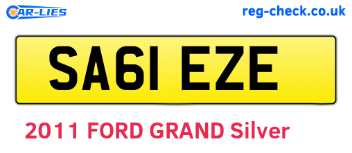 SA61EZE are the vehicle registration plates.