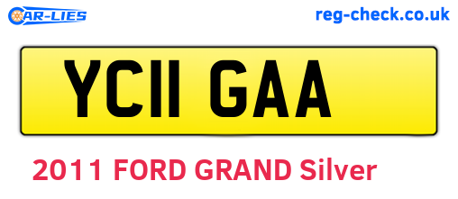 YC11GAA are the vehicle registration plates.