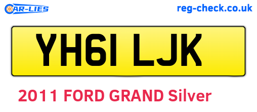 YH61LJK are the vehicle registration plates.