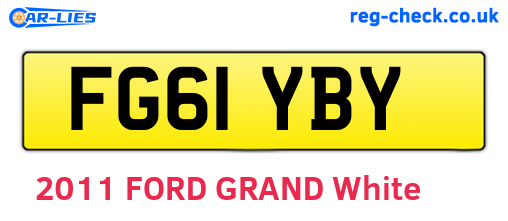 FG61YBY are the vehicle registration plates.