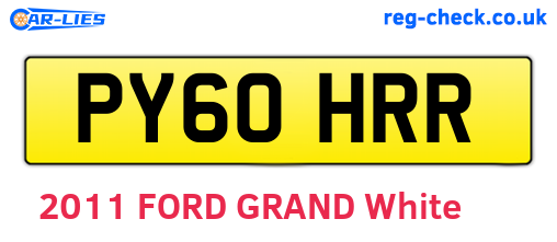 PY60HRR are the vehicle registration plates.
