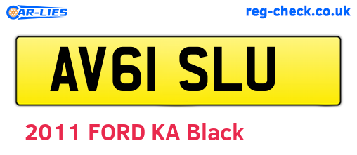 AV61SLU are the vehicle registration plates.