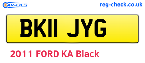 BK11JYG are the vehicle registration plates.