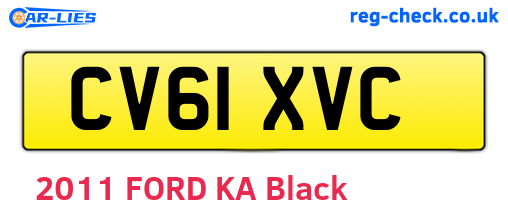 CV61XVC are the vehicle registration plates.