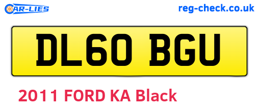 DL60BGU are the vehicle registration plates.