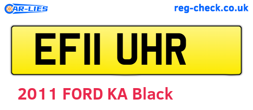 EF11UHR are the vehicle registration plates.