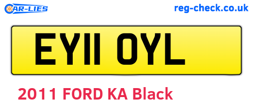 EY11OYL are the vehicle registration plates.
