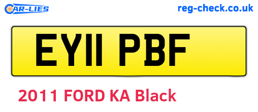 EY11PBF are the vehicle registration plates.