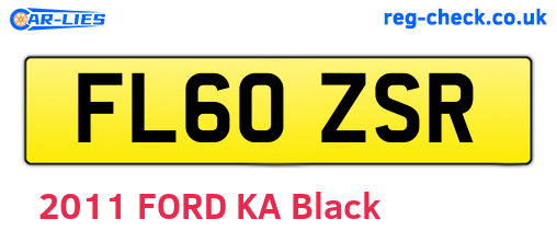 FL60ZSR are the vehicle registration plates.