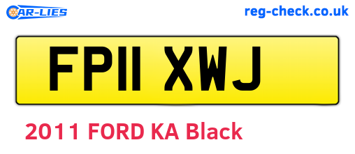 FP11XWJ are the vehicle registration plates.