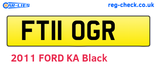 FT11OGR are the vehicle registration plates.