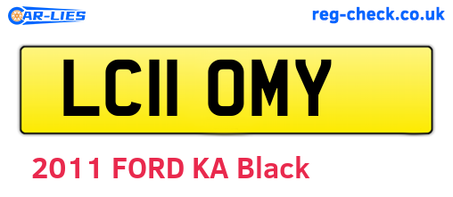 LC11OMY are the vehicle registration plates.