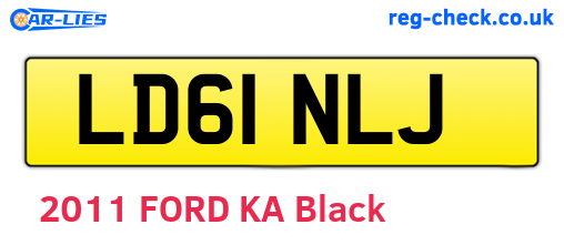 LD61NLJ are the vehicle registration plates.
