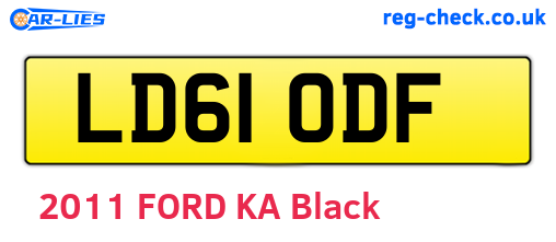 LD61ODF are the vehicle registration plates.