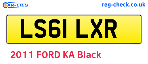 LS61LXR are the vehicle registration plates.