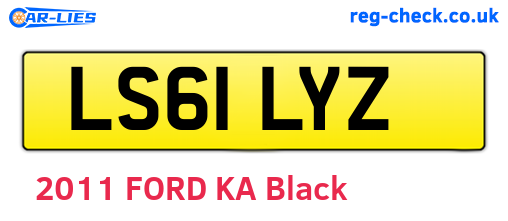 LS61LYZ are the vehicle registration plates.