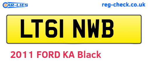 LT61NWB are the vehicle registration plates.