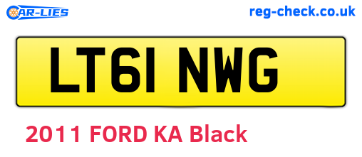 LT61NWG are the vehicle registration plates.