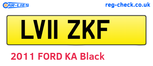 LV11ZKF are the vehicle registration plates.