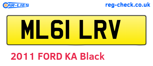 ML61LRV are the vehicle registration plates.