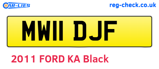 MW11DJF are the vehicle registration plates.