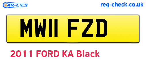 MW11FZD are the vehicle registration plates.