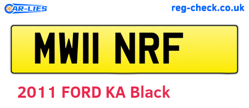 MW11NRF are the vehicle registration plates.
