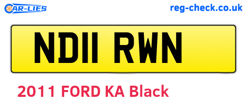 ND11RWN are the vehicle registration plates.