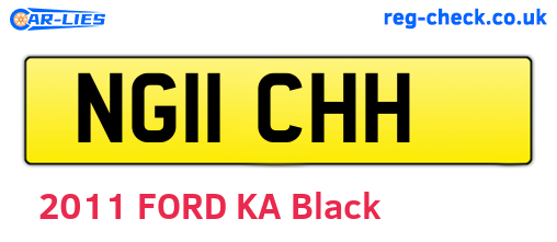 NG11CHH are the vehicle registration plates.