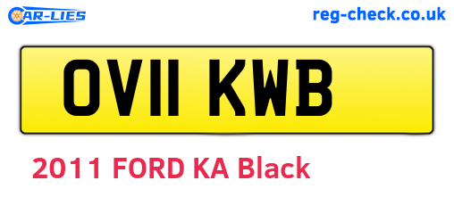 OV11KWB are the vehicle registration plates.