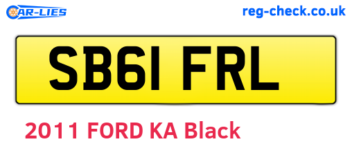SB61FRL are the vehicle registration plates.