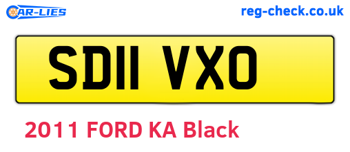 SD11VXO are the vehicle registration plates.