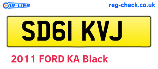 SD61KVJ are the vehicle registration plates.