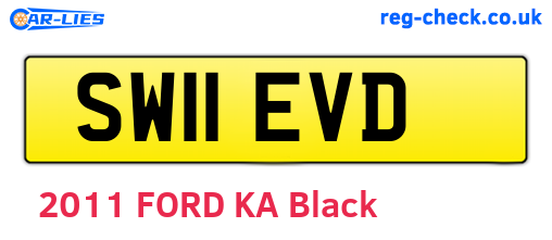 SW11EVD are the vehicle registration plates.