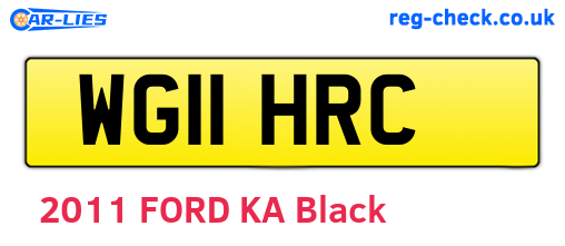 WG11HRC are the vehicle registration plates.