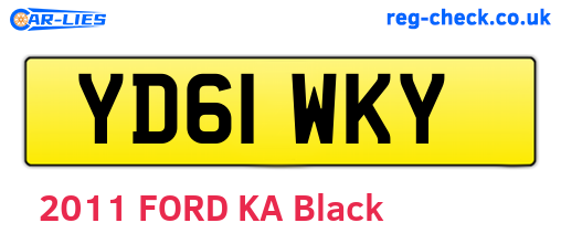 YD61WKY are the vehicle registration plates.