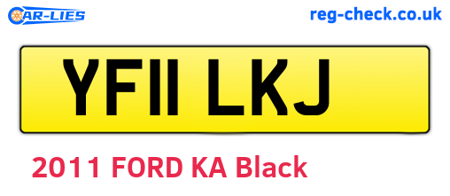 YF11LKJ are the vehicle registration plates.