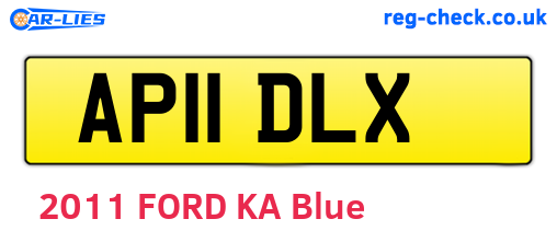AP11DLX are the vehicle registration plates.