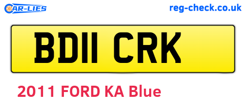 BD11CRK are the vehicle registration plates.